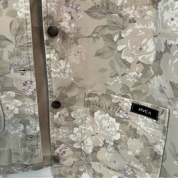 RVCA Floral Utility, Worker, Chore Jacket Shacket - Picture 7 of 14